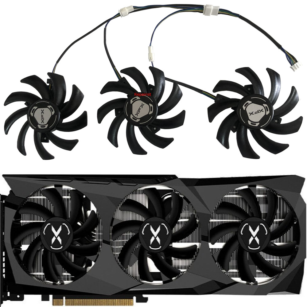 Rx 6700 Xt 12Gb Graphics Card - 3 adet/takım, FDC10H12S9-C, grafik kartı fanı,