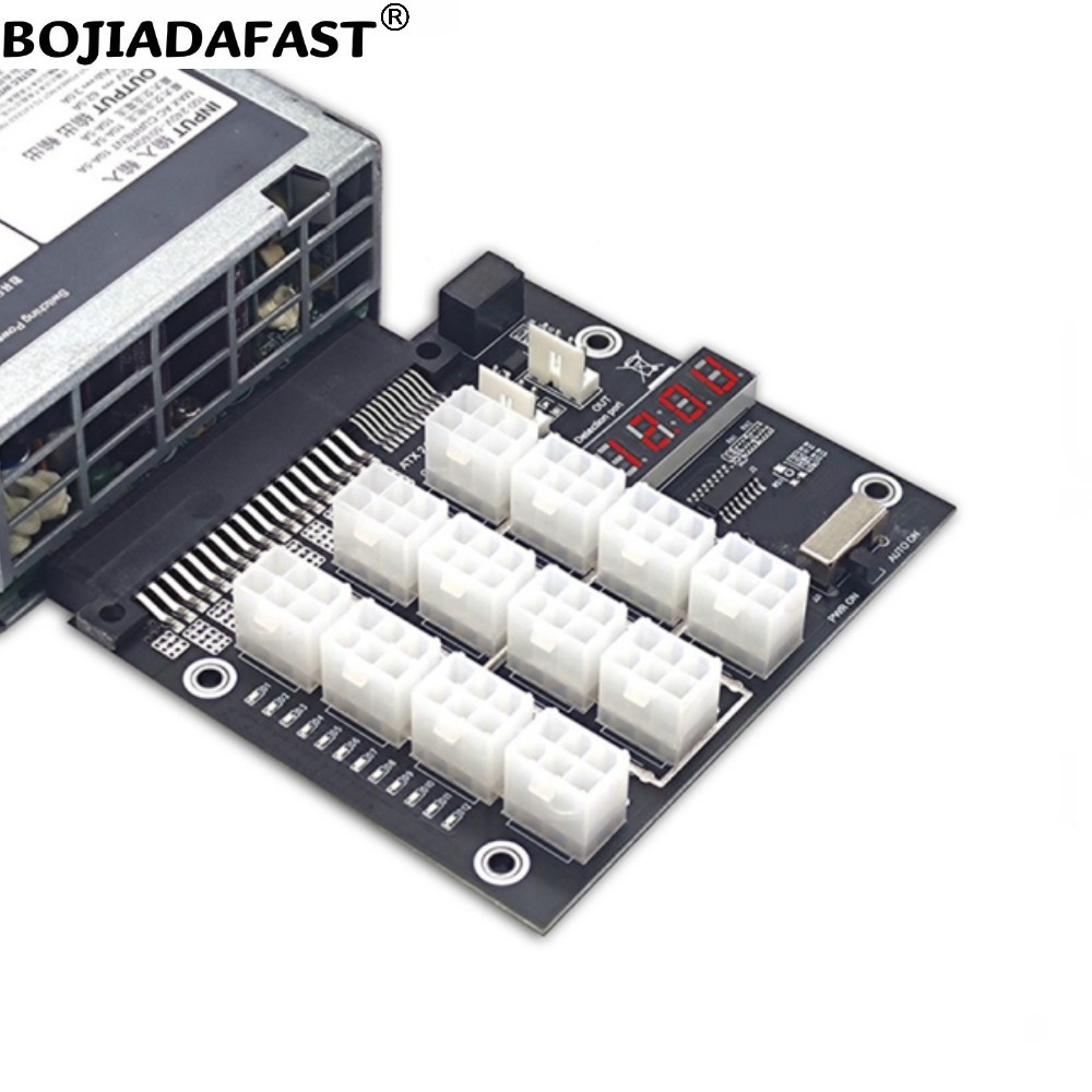 12 Portlu PCI-E 6Pin Konnektör - 2400W Server Psu Breakout Board incelemesi ve fiyatı