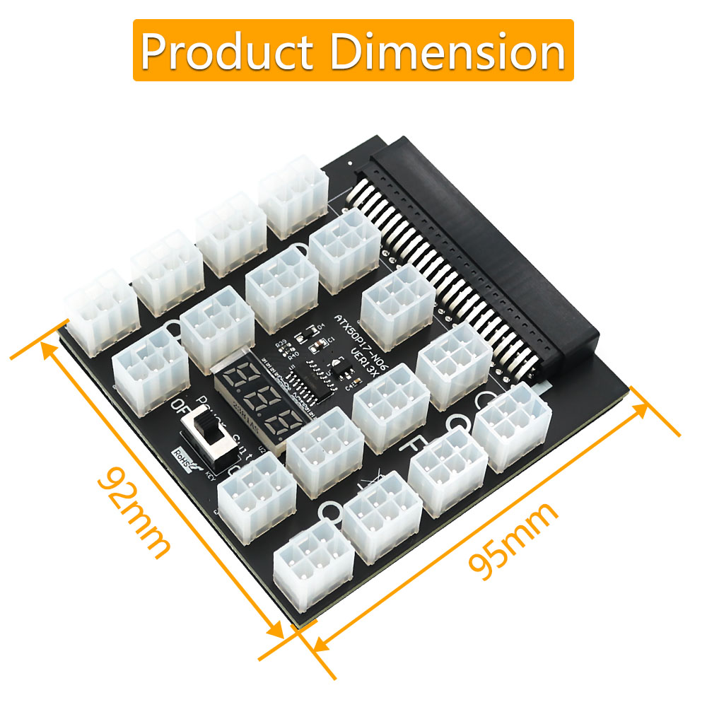 PCI-E 12V 50Pin ATX 17 x 6Pin  - 2000W Atx Mining Power Supply incelemesi ve fiyatı