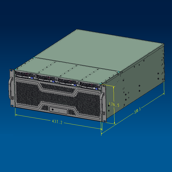 Rack 4U 4 bölmeli Hotswap Sunu - 8 Gpu 4U Server Chassis incelemesi ve fiyatı
