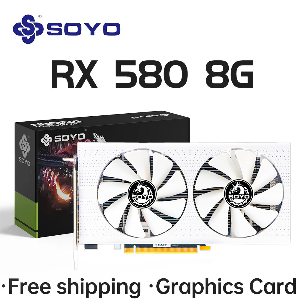 SOYO AMD Radeon RX580 8 GB Gra - Rx 580 8Gb 2048Sp Gpu incelemesi ve fiyatı